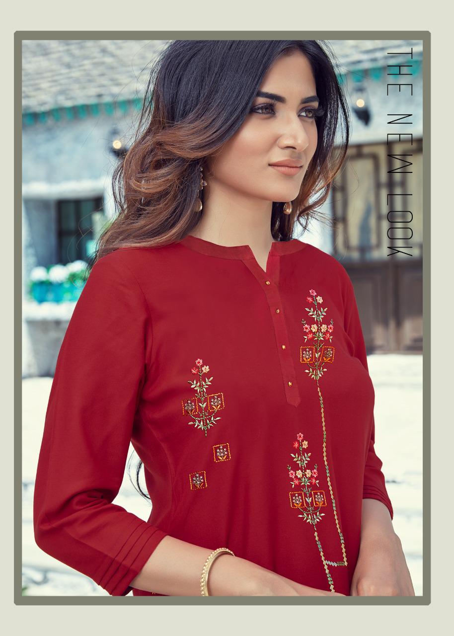 Krishriyaa Blush Ethnic Wear Viscose Rayon Designer Latest Kurti Collection
